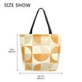thumbnail image 5 of FORMRS Womens Canvas Tote Bag with Zipper Inner Pocket Shoulder Handbag, Geometric Circles, 5 of 7