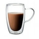 thumbnail image 5 of Taza de café con aislamiento de doble capa con asa, taza de jugo de leche transparente de vidrio, taza para beber de vidrio de borosilicato para el hogar, 5 of 5