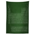 thumbnail image 3 of Ambesonne Chemistry Elements Tablecloth Rectangular Table Cover, Periodic Table, 60"x84", Emerald and Pale Green, 3 of 4