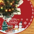 thumbnail image 6 of Wzzjkit Christmas Tree Skirt, Red and White Backgrond Snowflake Tree Skirt, Winter Xmas Tree Mat Decor for Home Party Holiday Decorations (Multiple Styles Available), 6 of 6