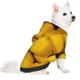 thumbnail image 2 of Goofa Ripe Yellow Lemon Pattern Small Dog Sweater Hoodies Pet Grey Hooded Soft Fleece Sweatshirts with Pocket Fall Winter Puppy Cat Sweaters Warm Clothes-Large, 2 of 8