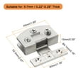 thumbnail image 2 of Uxcell 2pcs 90 Degree Glass Hinge for 5-7mm / 0.22"-0.28" Zinc Alloy Cabinet Hinge Glass Replacement, Brushed Silver, 2 of 4