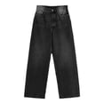 thumbnail image 4 of WERYOUNG Women's Casual Pants Solid Color High Waist Everyday Wear Relaxed Fit Wide Leg Denim Trousers Party Night Comfortable Stylish Jeans, 4 of 8