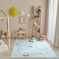 thumbnail image 7 of Well Woven Playful Roads Light Blue 6' x 9' Kids Road Rug Traffic Playmat, 7 of 7