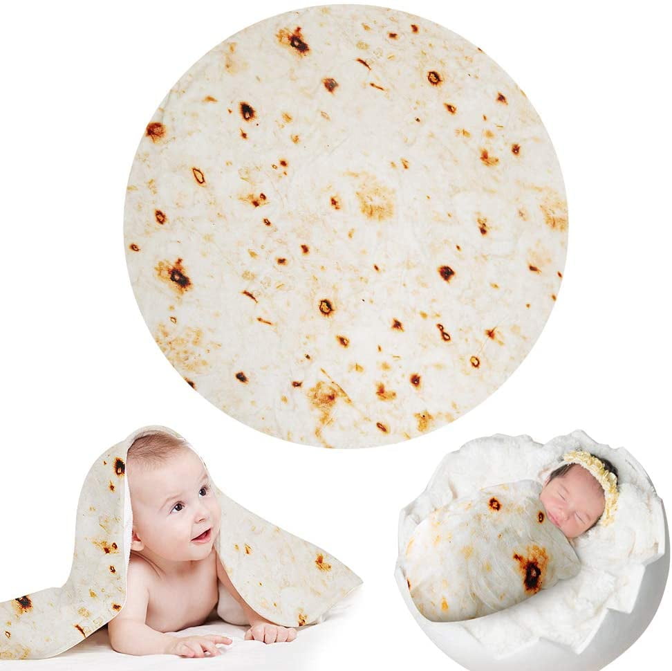 Outivity Burritos Wrap Novelty Blanket, Realistic Food Tortillas