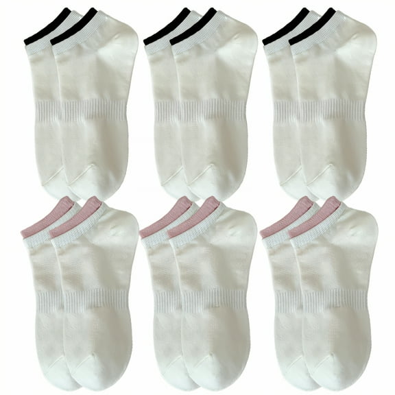 TELOLY 6Pcs Ankle Socks for Women,Elastic Fit Design No Show Socks Womens,Soft Foot Coverage Womens Ankle Socks,Multicolor