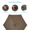 thumbnail image 4 of CHYVARY 7.5 FT Outdoor Patio Shade Table Market Umbrella with Tilt Button for Deck, Garden and Pool, Taupe, 4 of 8