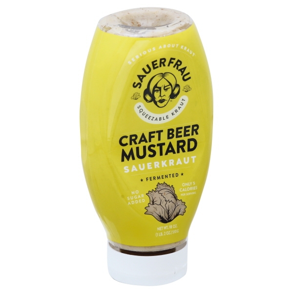 Sauer Frau Mustard Saurekraut Squeez Case of 6 18 OZ Pack Of 6