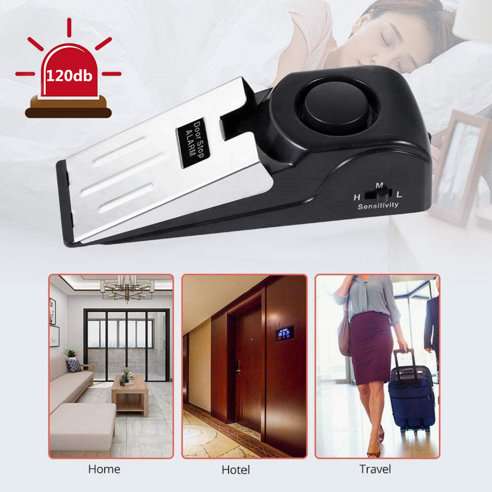 1 Pack Door Stopper Wedge Door Stop Alarm Security Alarm For Travel