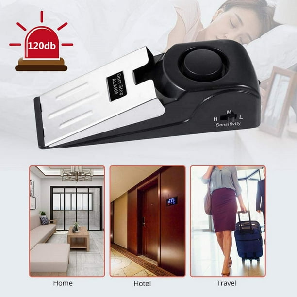 1 Pack Door Stopper Wedge Door Stop Alarm Security Alarm For Travel Apartment Home House