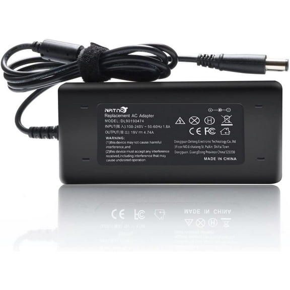 90W 19V 4.74A AC Adapter Charger for HP EliteBook 2560p 2740p 8440w 8560w 8760w, ProBook 340 450 655 G1, 4520s 4710s 5310m 6450b 6570b, Pavilion All-in-One Desktop PC 18'' 19'' 20" 21" 22" 23" 24"