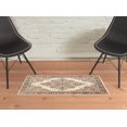 thumbnail image 2 of HomeRoots 510781 2 x 3 ft. Ivory Gold Gray & Blue Oriental Power Loom Stain Resistant Rectangle Area Rug, 2 of 5