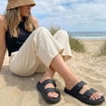 thumbnail image 3 of Cushionaire Fame Pillow Recovery Sandals for Women, Adjustable Double Buckle Waterproof EVA Cloud Slides for Women, 3 of 20