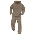 thumbnail image 5 of Fengactive Mens Sweatsuits 2 Piece Set Hoodies and Cargo Sweatpants Set Casual Athletic Tracksuits Winter Jogging Suit, 5 of 6