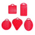thumbnail image 1 of 5 Piezas de Moldes de Silicona Antiadherentes para Pasteles, Bandeja para Bocadillos de Chocolate Y para Dulces Artesanales rojo Sunnimix Molde de pastel de silicona, 1 of 8
