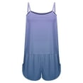 thumbnail image 5 of Sakmal Sleeveless Womens Pajamas Sets Blue Shorts Pant Loose Fit Comfy Gradient Ladies Sleepwear Plus Size, 5 of 5