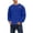 Blue, variant on CUSTG Men Pullover Sweatshirt Round Neck Casual Loose Fit Outdoor Sports Solid Color Long Sleeve Easy Care Dailywear