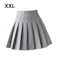 thumbnail image 1 of Falda plisada Mini uniforme de colegiala de tenis de cintura alta con pantalones cortos, gris, XXL Yuarrent AP001094-20, 1 of 7