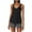 black, variant on P.J. Salvage Womens Solid Ribbed Pajama Sleep Tank Top, Black, Small
