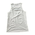 thumbnail image 4 of TUOYUAN Mens Ice Silk Ribbed Tank Top Sleeveless Gym Muscle Shirt Activewear Racerback,White,SIZE:L, 4 of 5
