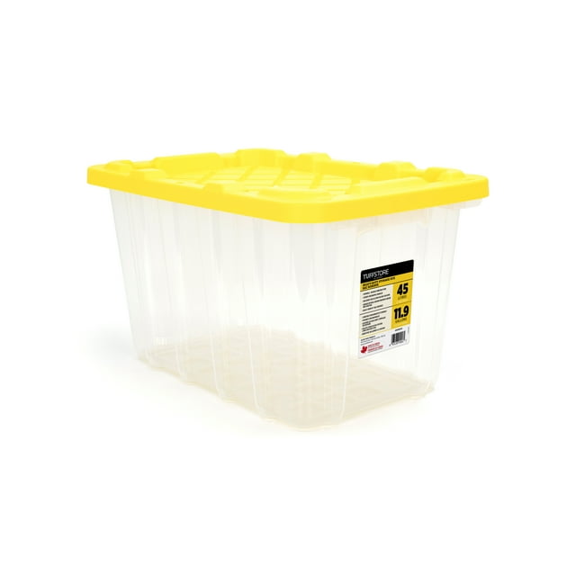 Tuff StoreTM 45L (11.9 gal.), Heavy Duty - Safety Yellow & Clear