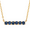 Sapphire, variant on Women's Welry Emerald Six Stone Bar Pendant Necklace in 10kt Yellow Gold, 17"