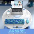 thumbnail image 3 of Wireless Keyboard and Mouse Combo - Full-Sized Colorful Typewriter Keyboard with Round Keycaps, 2.4G Cute Mouse, Silent Plug & Play Wireless Connectivity, 3 of 8