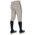 thumbnail image 2 of CHAMPRO Triple Crown 2.0 Baseball Knickers with Braid, Adult 3X-Large, Grey, Navy, 2 of 5