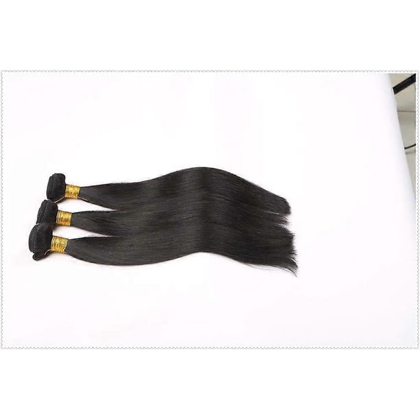 Extensiones de cabello humano Remy, liso sedoso con efecto degradado, cabello virgen indio, paquetes de 18 y 20 pulgadas, doble trama.