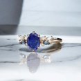 thumbnail image 4 of KANISHKAGEMS&JEWELS 8x6MM / 2Ct Oval Cut Lapis Lazuli Engagement Ring Opal Bridal Wedding Ring Alexandrite Cluster Gift Ring, 4 of 4