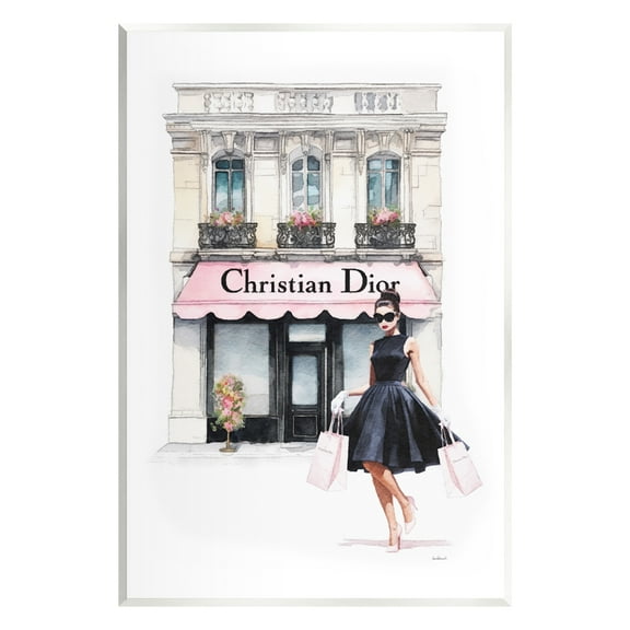 Stupell Industries Trendy Storefront Shopping Town & City Painting Unframed Art Print Wall Art, 10 x 15