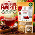 thumbnail image 6 of Hibiscus(Jamaica) Premium Flowers Tea Bags – 50 Count (2 g Each) – 100% Natural – Vacuum-Sealed for Freshness – Non-GMO, Sugar-Free, Gluten-Free, Caffeine-Free – Tart & Refreshing Hot or Iced Tea, 6 of 9