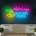 thumbnail image 3 of Craftnamesign Astrology Tarot Cards Reading Neon Sign Wall Art, Open Sign For Tarot Reading Store, 3 of 5
