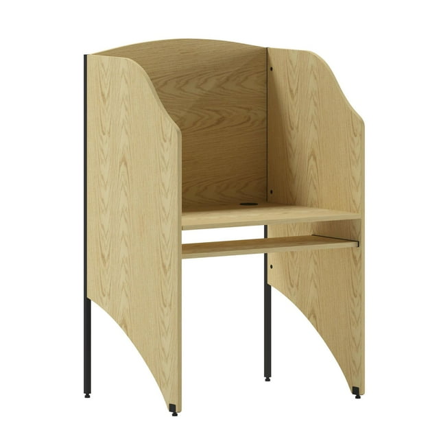 Starter Study Carrel in Oak Finish
