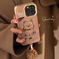 thumbnail image 3 of Autumn and winter suede suitable for 16promax Apple mobile phone case iphone15 west highland puppy 14 plush rope 13 soft, 3 of 6