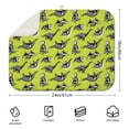 thumbnail image 2 of Green Dinosaurs Skeletons Pattern Dish Drying Mat for Kitchen 1 Pack, Ultra Absorbent Microfiber Dishes Drainer Mats,18"x24", 2 of 4