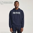 thumbnail image 2 of Men's Fortnite Classic White Logo Pull Over Hoodie Navy Blue Large, 2 of 9