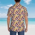 thumbnail image 4 of Pofeuu Halloween Pumpkin Print Hawaiian Shirt for Men Sleeves Casual Button Down Summer Beach Dress Shirts T-Shirts,X-Large, 4 of 7