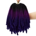 thumbnail image 5 of SHCKE Dreadlock Wigs 8" Pre-twisted Spring Twist Braids Synthetic Braiding Short Wigs Twist Braided Wigs for Women, 5 of 5
