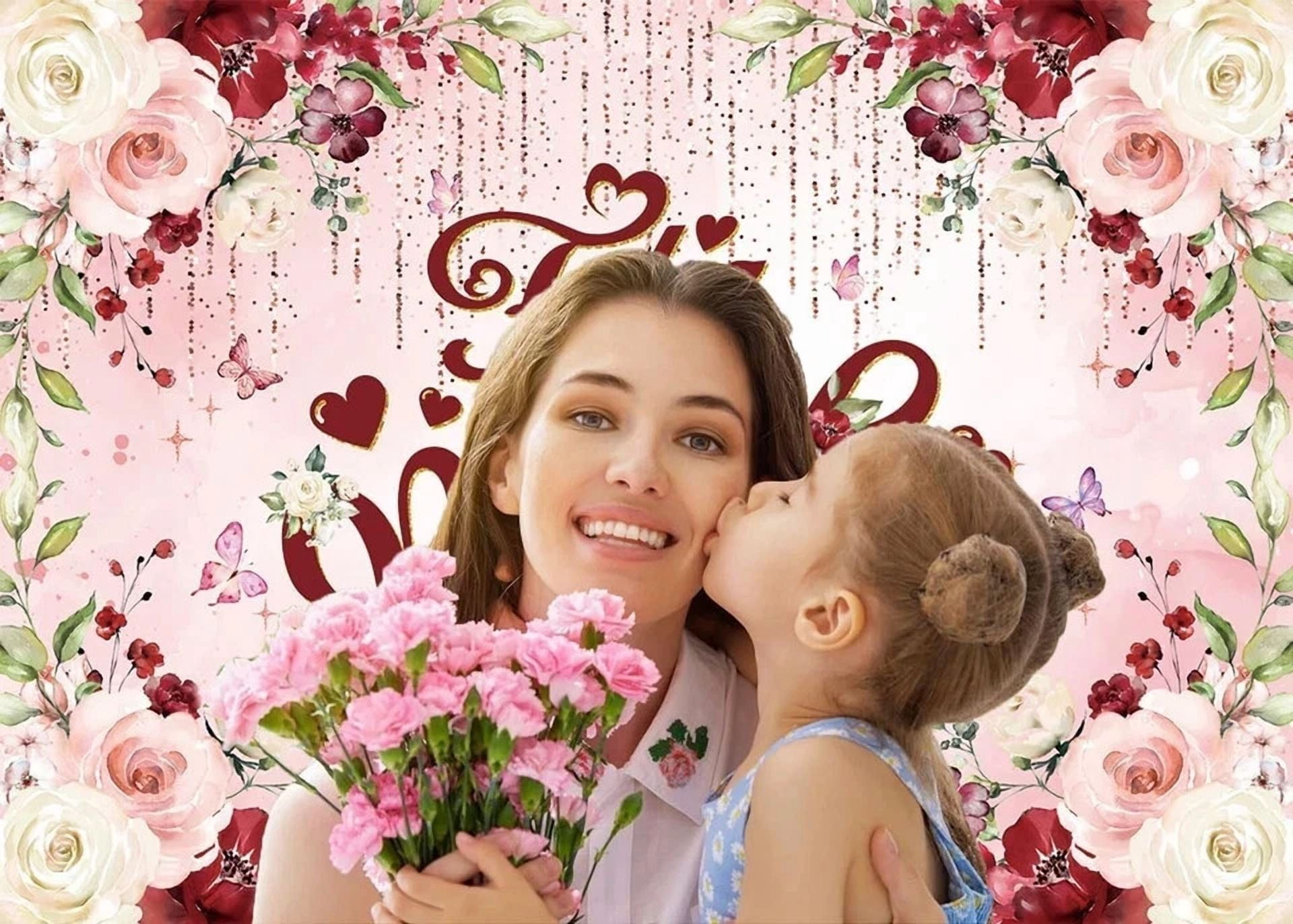 BUTTERFLY- Feliz Día De La Madre Backdrop Mexican Happy Mother'S Day Photography Background