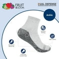 thumbnail image 4 of Fruit of the Loom Dual Defense Ankle Socks for Boys, Grey, Sizes 9-2.5 (10-Pack), 4 of 5