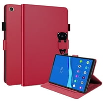 Dteck Lenovo Tab M8 / Smart Tab M8 / Tab M8 FHD Case, Premium PU Leather Cover Folio Stand Case Flip Wallet Shell for TB-8505F / TB-8505X, Lenovo Tab M8 (2nd Gen) 2019 Tablet, Red