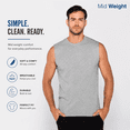 thumbnail image 3 of Men’s Gym Muscle Tank Top 3 Pack Crewneck Sleeveless Workout Top Cotton T-Shirt, 3 of 4