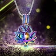 thumbnail image 6 of Lotus Flower Urn Necklace for Women Men Ashes Stainless Steel Cremation Jewelry Memorial Keepsake Gifts for Ash Holder, 6 of 7