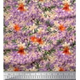 thumbnail image 1 of Soimoi Cotton Cambric Fabric Leaves & Wild Flower Floral Print Sewing Fabric Yard 42 Inch Wide, 1 of 3