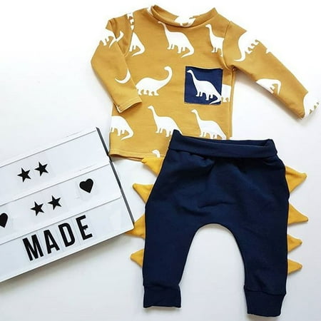 Newborn Infant Baby Boy Girls Tops T-shirt Pants Leggings Toddler Outwear Clothing Outfits Set 0-6 Months
