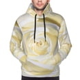 thumbnail image 4 of Bingfone White Rose Men'S Drawstring Hoodie Long Sleeve Pocket Sweatshirts-Large, 4 of 9