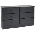 thumbnail image 1 of Wright Home Solid Wooden 6 - Drawers Dresser in Black Finish, 1 of 4