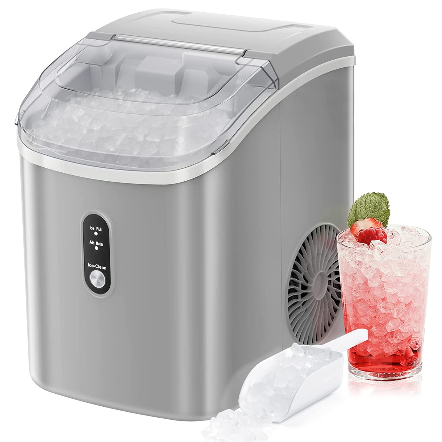AGLUCKY Nugget Ice Maker Countertop, Portable Ice Maker Machine with