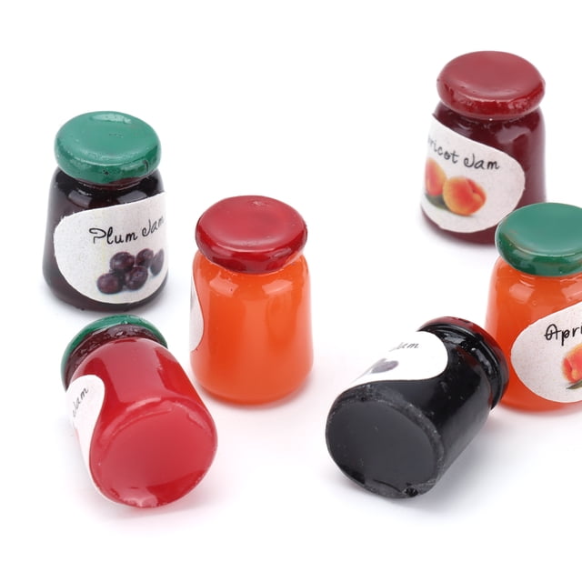 Comida Para Casa De Muñecas, Mini Mermeladas Mano De Obra Cuatro Estilos Para Decoraciones De Accesorios De Casa De Muñecas